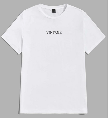 Vintage Plain White T-Shirt