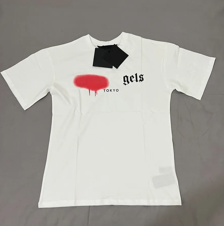 Spray Letter Short Sleeve Shirt