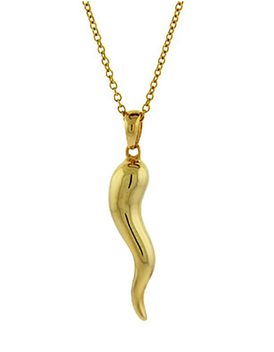 Gold Italian Horn Pendent