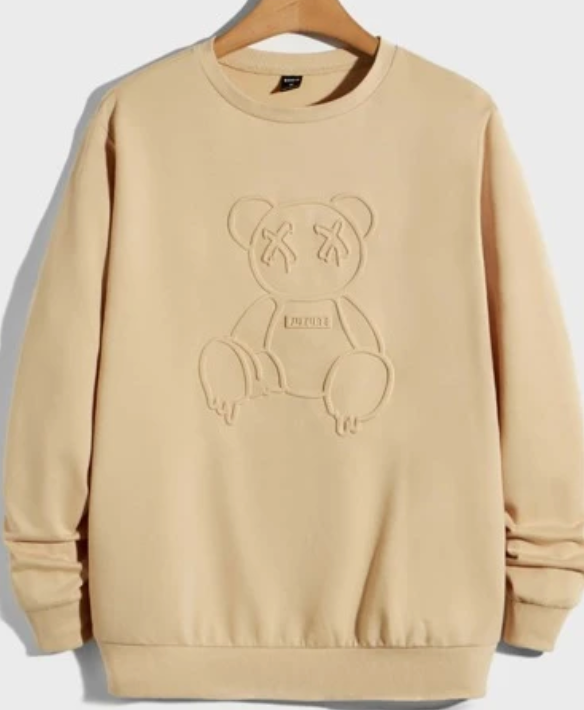 Cartoon Bear Sweatshirt Print