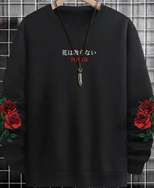 Rose Sleeve Sweatshirt