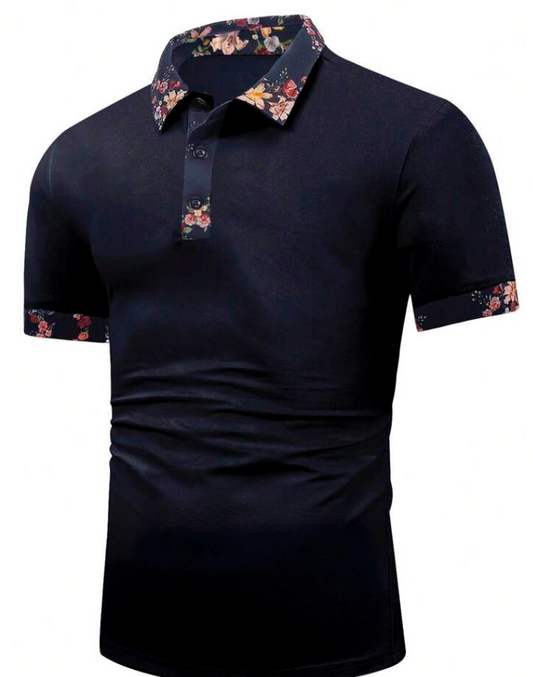 Flower Collared Polo