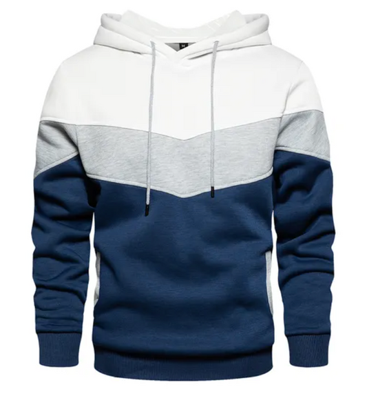 Men's Patchwork Hooded Sweatshirt