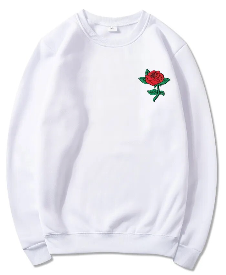 Mens HipHop Rose Sweatshirt