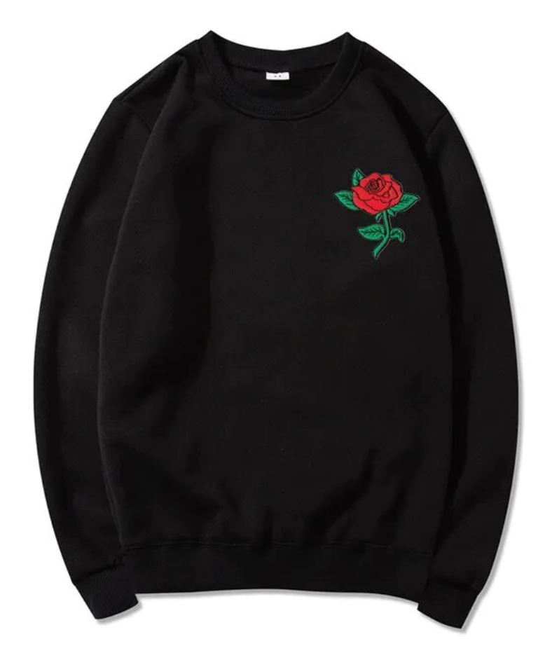 Mens HipHop Rose Sweatshirt