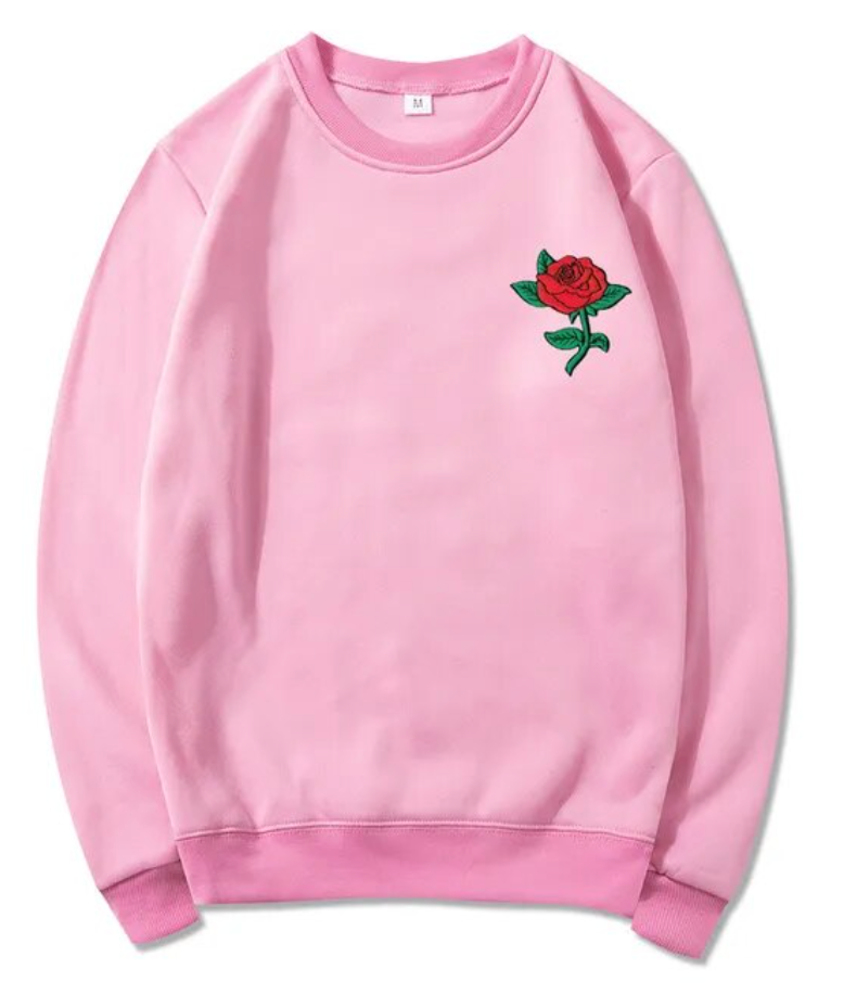 Mens HipHop Rose Sweatshirt