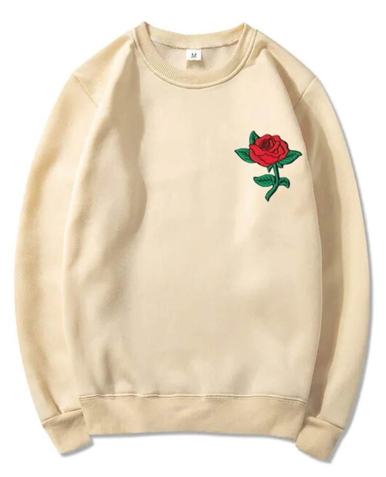 Mens HipHop Rose Sweatshirt