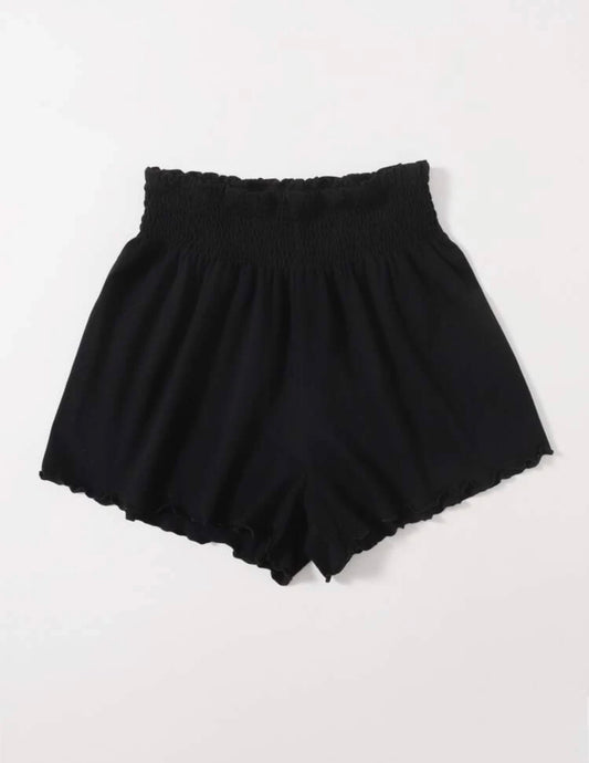 Scrunched Waist Trimmed Shorts