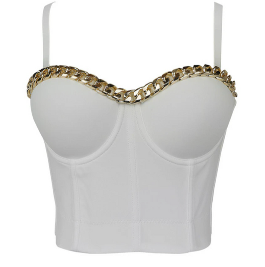 Women Push Up Crop Top (CHAINS)